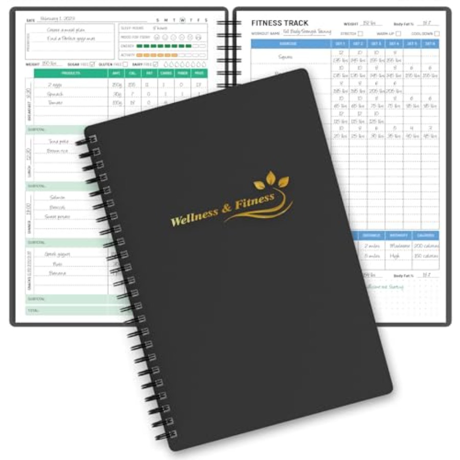 Health Wellness Journal - Wellness Planner and Fitness Log -