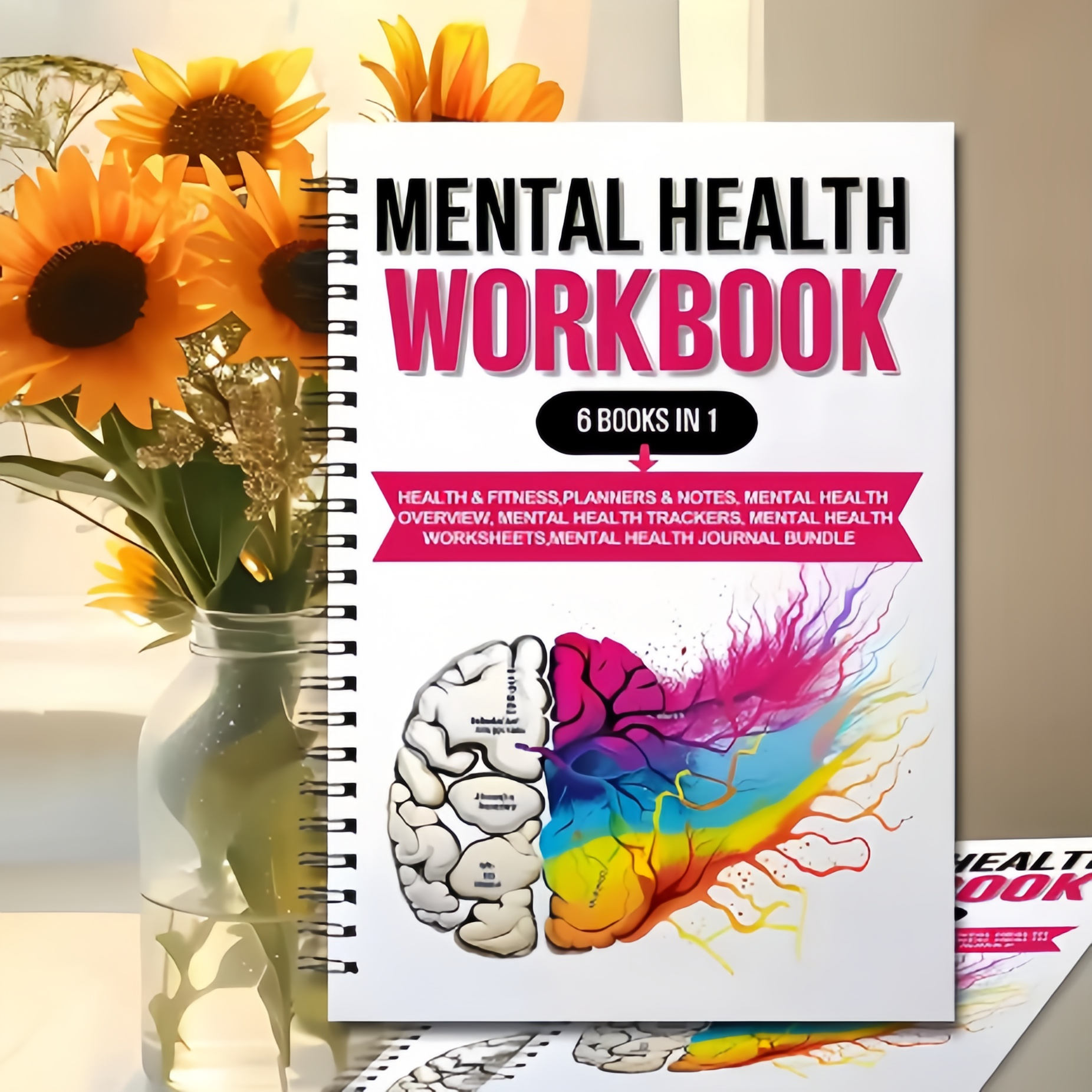 1pcs Spiral Bound 6 in 1 Menta - Health Wellness Journal 리뷰 및 가격