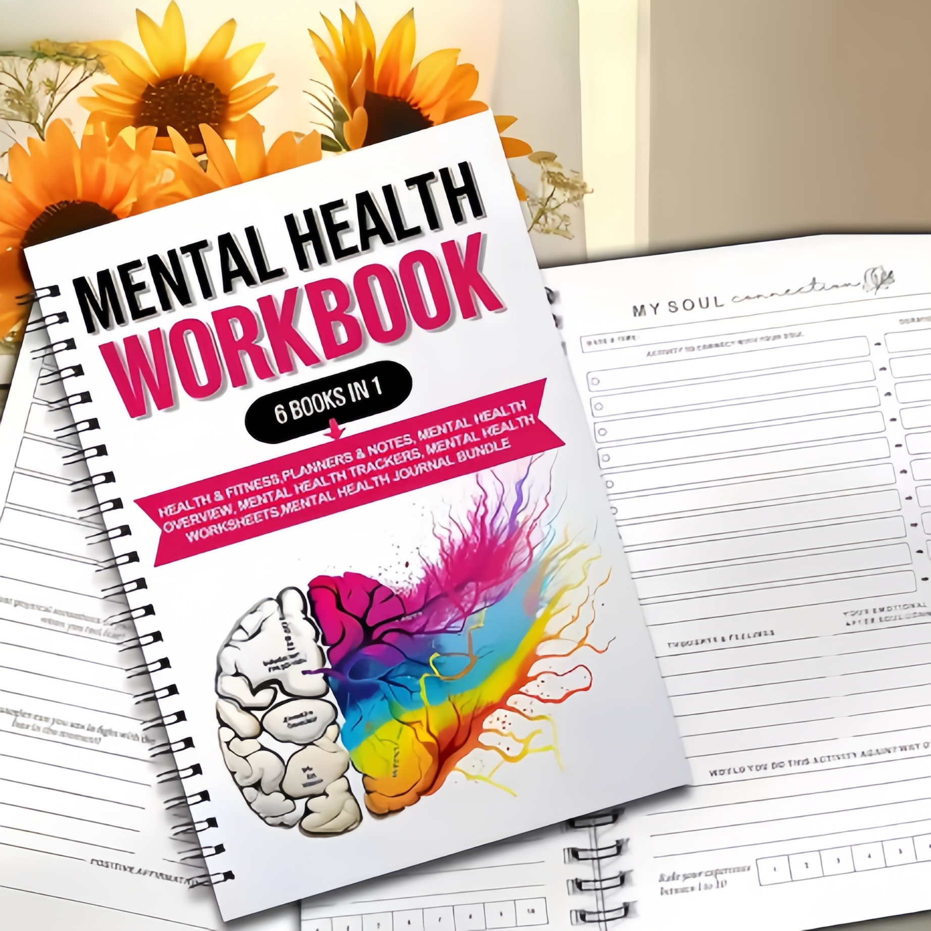1pcs Spiral Bound 6 in 1 Menta - Health Wellness Journal 리뷰 및 가격