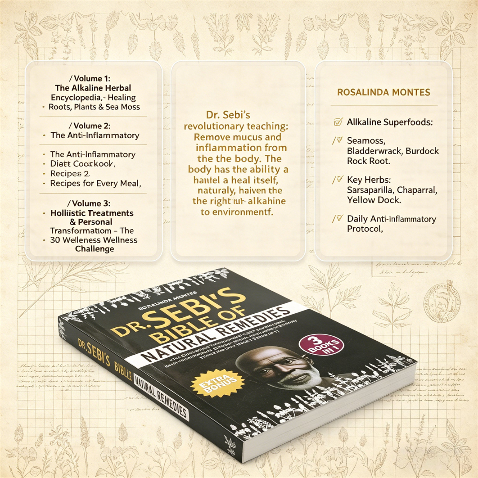 Dr. Sebi's Bible of Natural Re - Holistic Health & Wellness 리뷰 및 가격