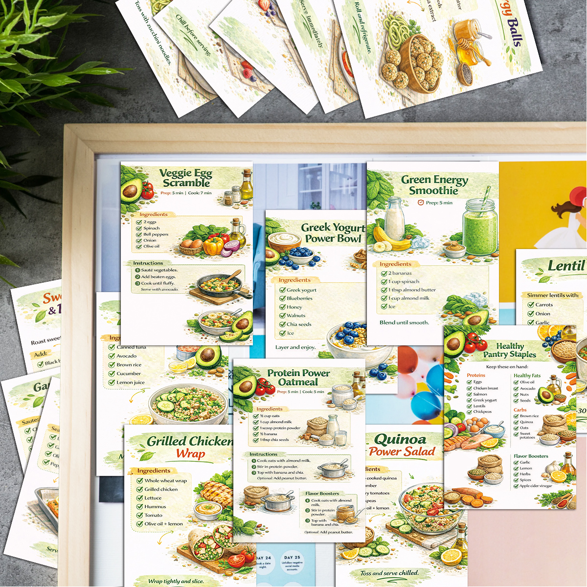 24pcs Cooking Recipe Cards Wit - Health Wellness Items 리뷰 및 가격