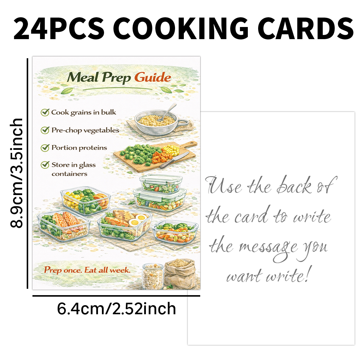 24pcs Cooking Recipe Cards Wit - Health Wellness Items 리뷰 및 가격