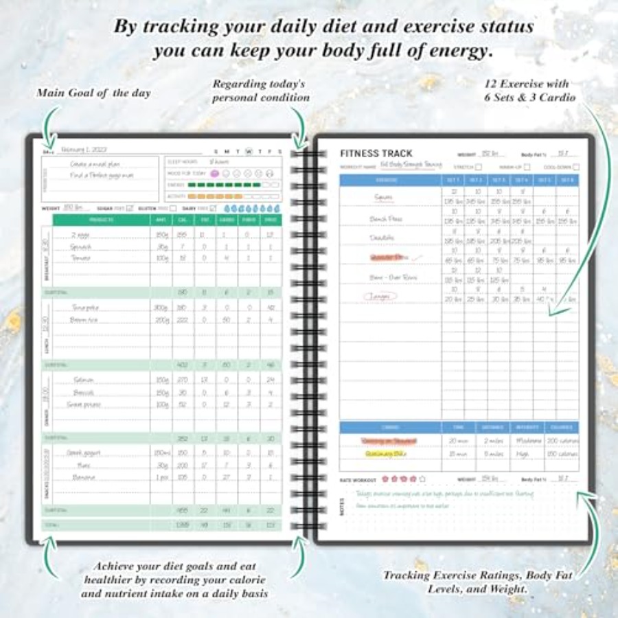 Wellness Planner and Fitness L - Health Wellness Journal 리뷰 및 가격