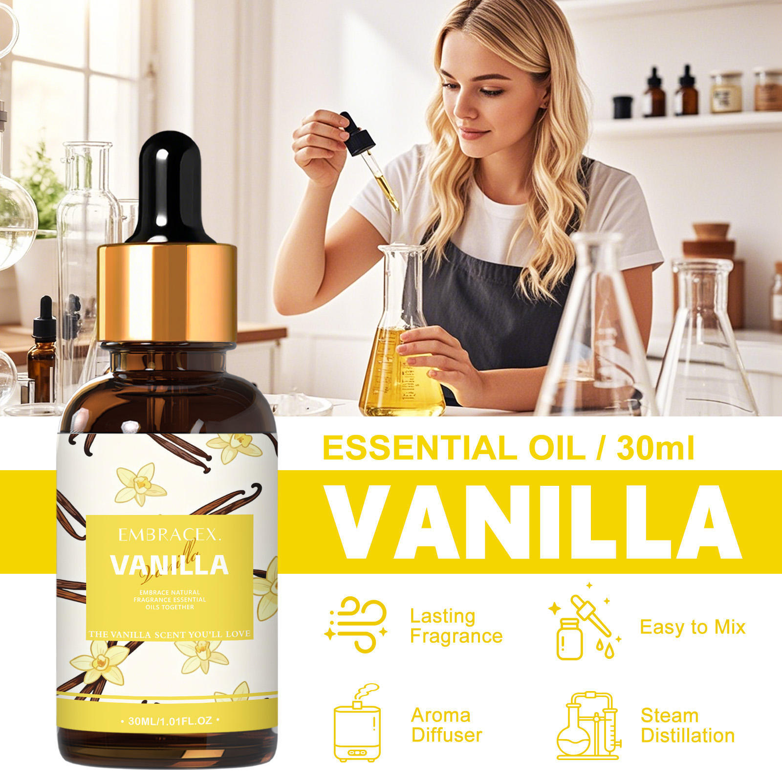 30ml Vanilla Essential Oil Per - Aromatherapy Diffuser 리뷰 및 가격