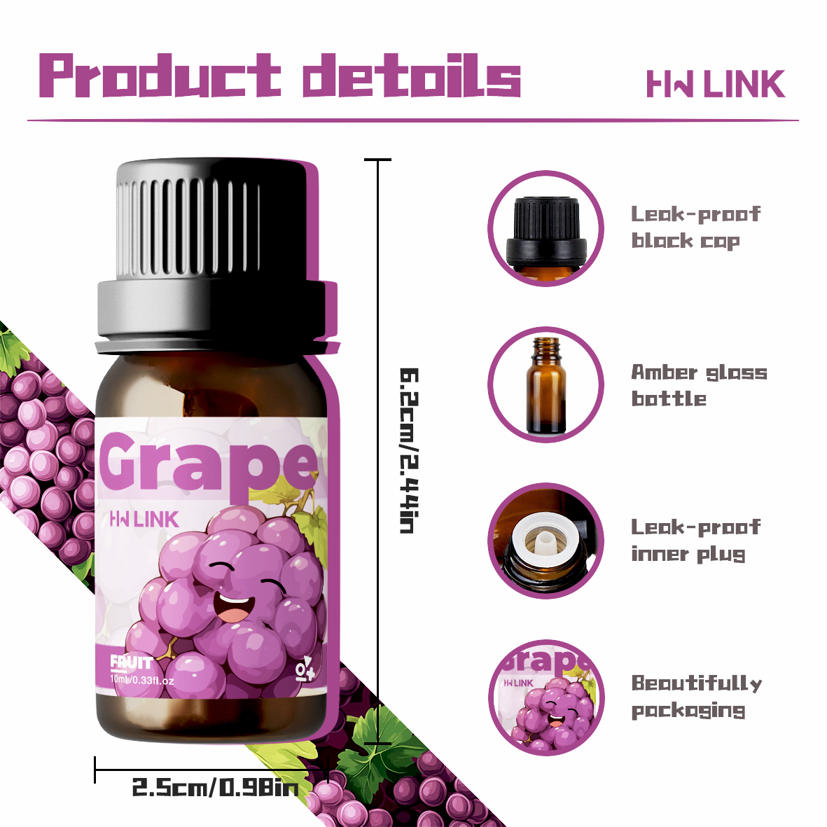Grape Essential Oil 10ml Perfu - Aromatherapy Diffuser 리뷰 및 가격