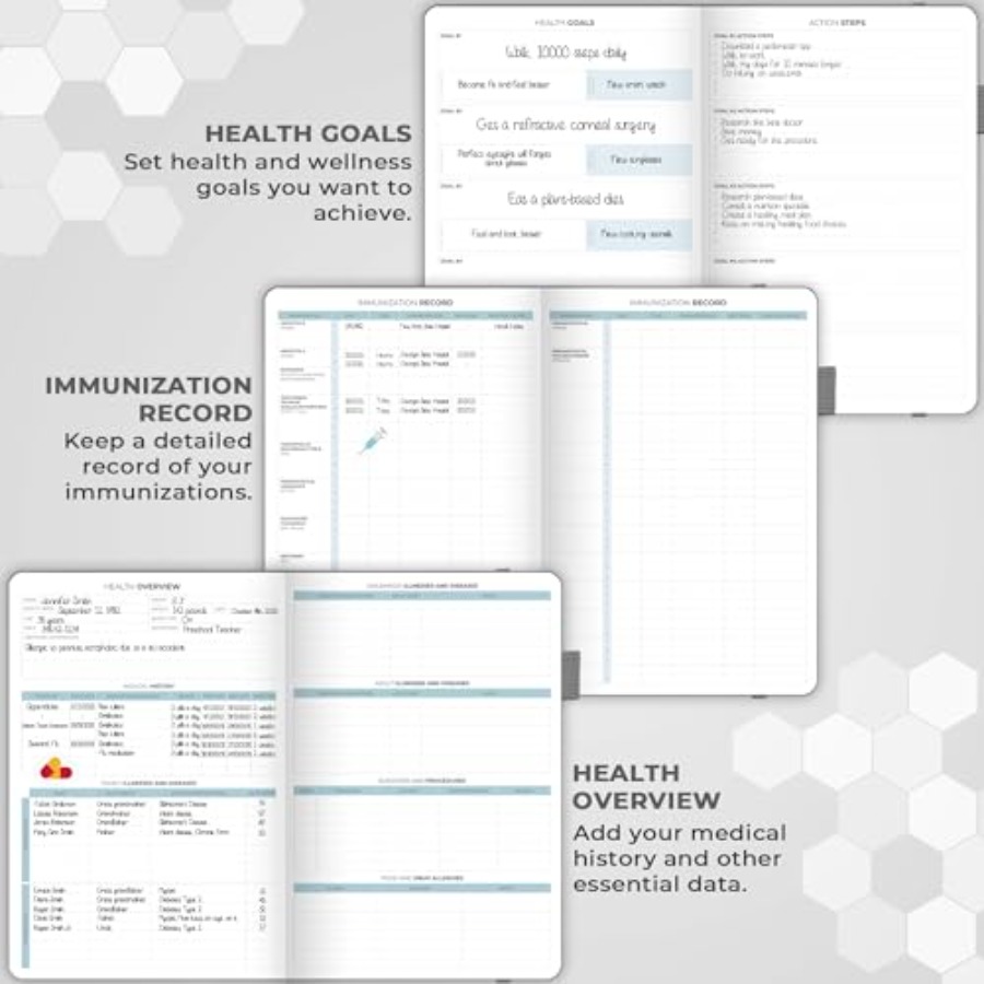 Large Medical Planner 12-Month - Health Wellness Journal 리뷰 및 가격