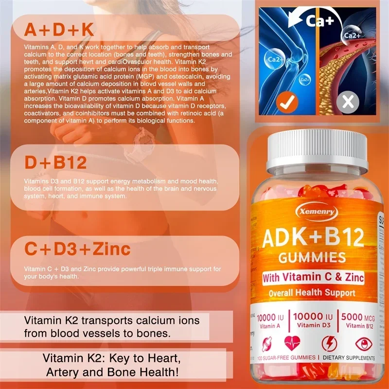 Vitamin D3 K2 + Vitamin B12 Gu - Health Wellness Items 리뷰 및 가격