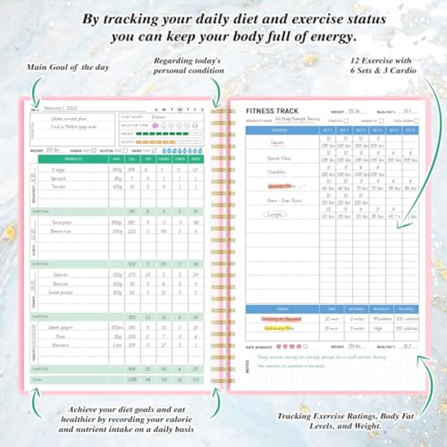 Wellness Planner and Fitness L - Health Wellness Journal 리뷰 및 가격