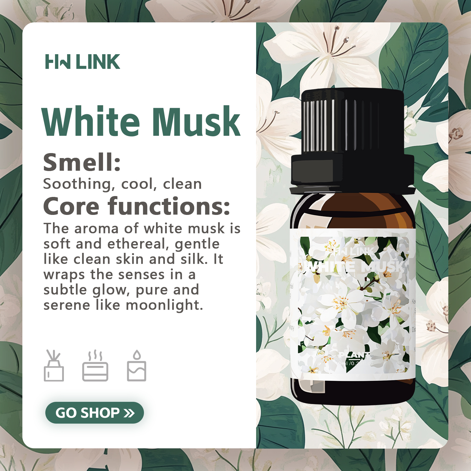 White Musk Essential Oils 10ml - Aromatherapy Diffuser 리뷰 및 가격