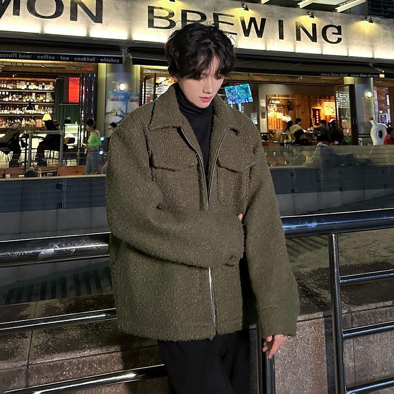Wool Blend Jacket Man Green Me - Health Wellness And Lifestyle 리뷰 및 가격