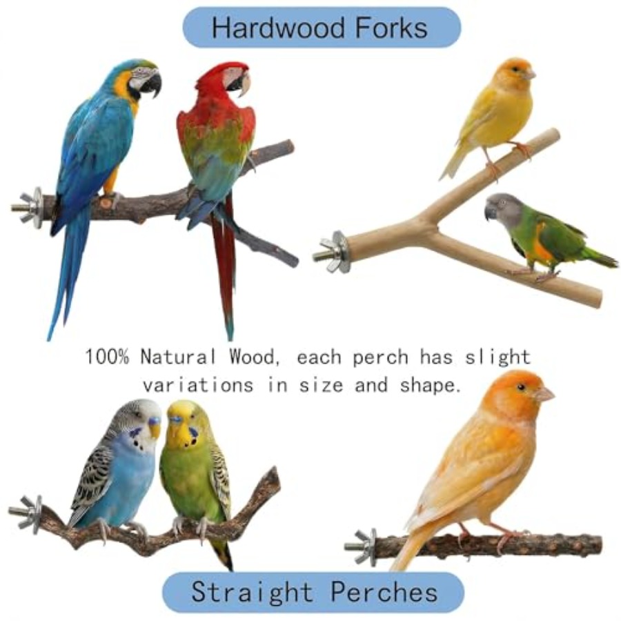 8PCS natural wood bird perches - Health & Wellness Rehab 리뷰 및 가격