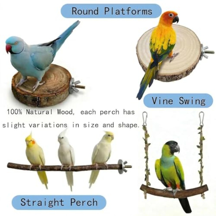 8PCS natural wood bird perches - Health & Wellness Rehab 리뷰 및 가격