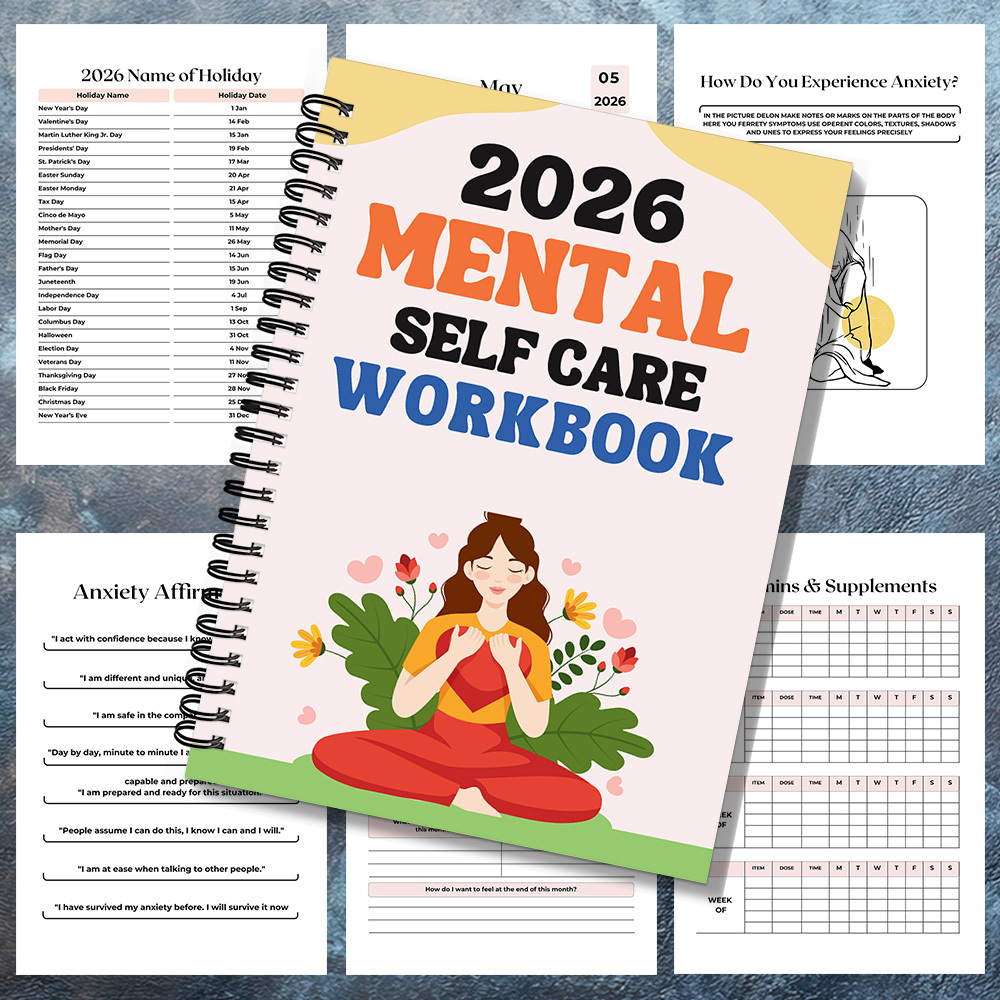 1PC 2026 Mindful Mental Self-C - Health Wellness Journal 리뷰 및 가격